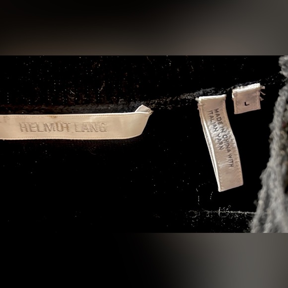 HELMUT LANG SIZE LARGE NEVER WORN; EXCELLENT CONDITION, DISTRESSED 100% WOOL - Picture 9 of 10